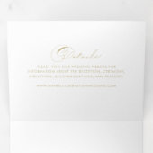 Elegante Calligraphy Gold Wedding Dreifach Gefaltete Einladung (Innen Erste Seite)