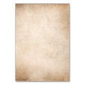 Elegante Calligraphy Guest Name Parchment Wedding Tischnummer (Rückseite)