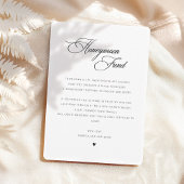 Elegante Calligraphy Honeymoon Fund Enclosure Card Einladung