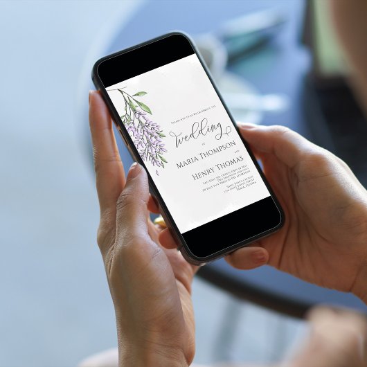 Elegante Calligraphy Lilac Einladung