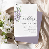 Elegante Calligraphy Lilac Einladung