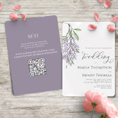 Elegante Calligraphy Lilac Einladung
