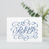 Elegante Calligraphy Marseille RSVP Karte (Stehend Vorderseite)