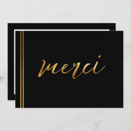 Elegante Calligraphy Merci Custom Dankeschön Card Einladung