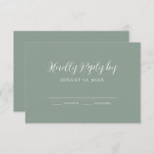 Elegante Calligraphy Modern Wedding RSVP Card (Vorne/Hinten)