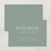 Elegante Calligraphy Modern Wedding RSVP Card Karte (Vorne/Hinten)