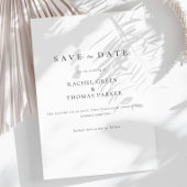 Elegante Calligraphy Monogram Schwarz-weiß Wedding Save The Date