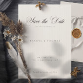 Elegante Calligraphy Monogram Schwarz-weiß Wedding Save The Date