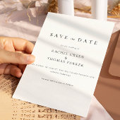 Elegante Calligraphy Monogram Schwarz-weiß Wedding Save The Date