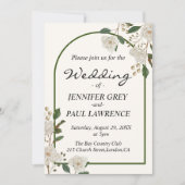 Elegante Calligraphy Monogram Wedding Einladung (Vorderseite)