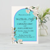 Elegante Calligraphy Monogram Wedding Einladung (Stehend Vorderseite)