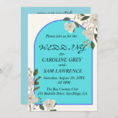 Elegante Calligraphy Monogram Wedding Einladung (Vorne/Hinten)