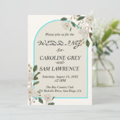 Elegante Calligraphy Monogram Wedding Einladung (Stehend Vorderseite)