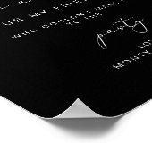 Elegante Calligraphy Pet Pawty Favor Plakatzeichen Poster (Ecke)