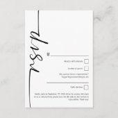 Elegante Calligraphy QR Code Wedding RSVP Card Einladung (Vorderseite)