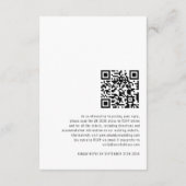 Elegante Calligraphy QR Code Wedding RSVP Card Einladung (Rückseite)