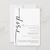 Elegante Calligraphy QR Code Wedding RSVP Mitteilungskarte (Vorderseite)