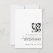 Elegante Calligraphy QR Code Wedding RSVP Mitteilungskarte (Rückseite)