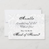 Elegante Calligraphy Regency Style Trauzeugin Einladung (Vorderseite)