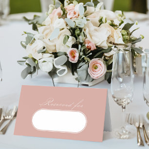 Elegante Calligraphy Rose Gold Wedding vorbehalten Platzkarte
