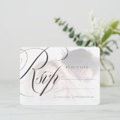 Elegante Calligraphy RSVP Card Hochzeit Einladung (Stehend Vorderseite)