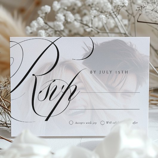 Elegante Calligraphy RSVP Card Hochzeit Einladung