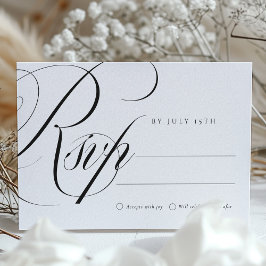 Elegante Calligraphy RSVP Card Hochzeit Einladung
