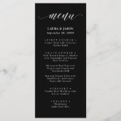 Elegante Calligraphy Rustic Wedding Menu Cards Menükarte (Vorderseite)