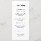 Elegante Calligraphy Rustic Wedding Menu Cards Menükarte (Vorderseite)