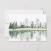 Elegante Calligraphy Rustic Wedding RSVP Card (Rückseite)