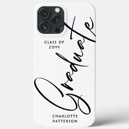 Elegante Calligraphy Script Abschluss Graduate Case-Mate iPhone Hülle (Rückseite)