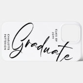 Elegante Calligraphy Script Abschluss Graduate Case-Mate iPhone Hülle (Rückseite (Horizontal))