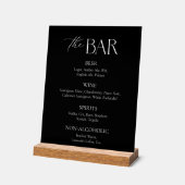 Elegante Calligraphy Script Black Wedding Bar Acrylschild (Winkel)