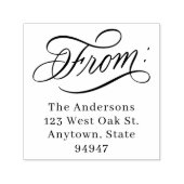 Elegante Calligraphy Script Holiday Rücksendeadres Permastempel (Design)