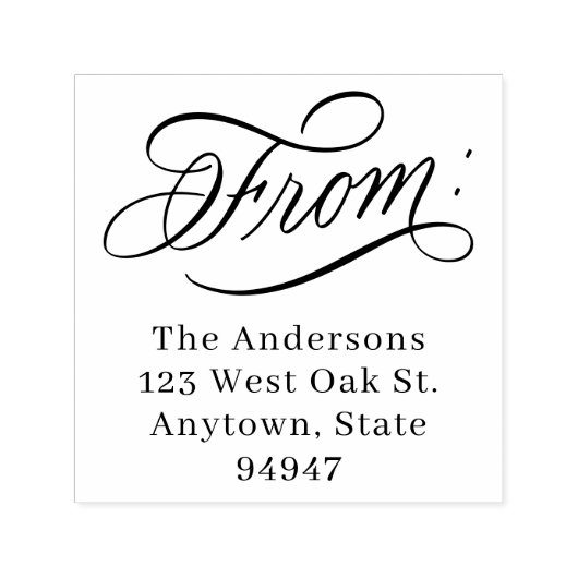 Elegante Calligraphy Script Holiday Rücksendeadres Permastempel (Design)