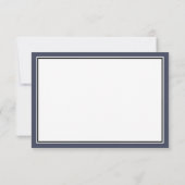 Elegante Calligraphy Script Navy Blue Wedding RSVP Karte (Rückseite)