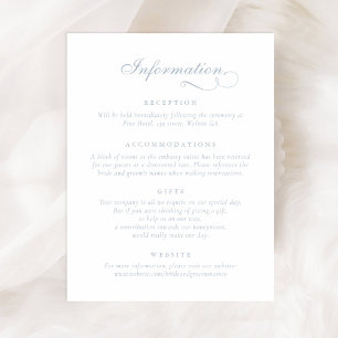 Elegante Calligraphy Script Ornament Wedding Info Einladung
