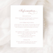 Elegante Calligraphy Script Ornament Wedding Info Einladung