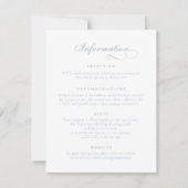 Elegante Calligraphy Script Ornament Wedding Info Einladung (Vorderseite)