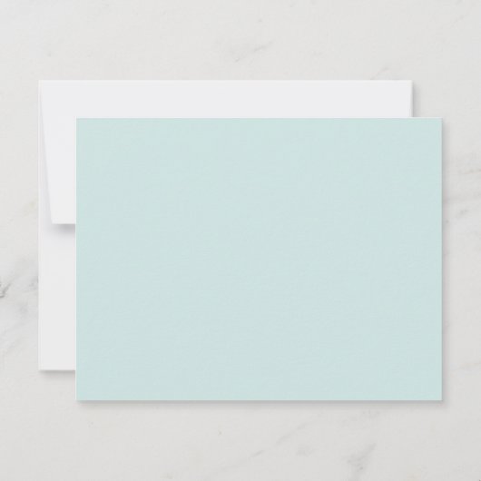 Elegante Calligraphy Script Pastel Blue Note Card Mitteilungskarte (Rückseite)