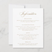 Elegante Calligraphy Script Wedding Information In Einladung (Vorderseite)