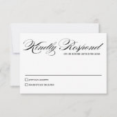 Elegante Calligraphy Script Wedding RSVP Card (Vorderseite)