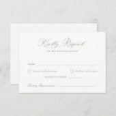 Elegante Calligraphy Script Wedding RSVP Card Einladung (Vorne/Hinten)
