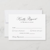 Elegante Calligraphy Script Wedding RSVP Card Einladung (Vorderseite)