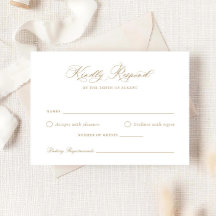 Elegante Calligraphy Script Wedding RSVP Card