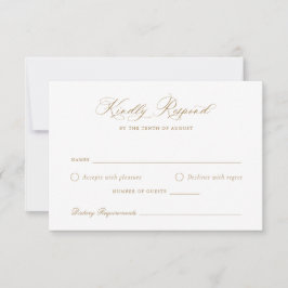 Elegante Calligraphy Script Wedding RSVP Card Einladung