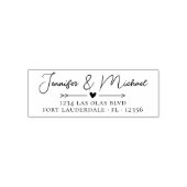 Elegante Calligraphy Script Wedding Rücksendeadres Permastempel (Design)