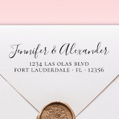 Elegante Calligraphy Script Wedding Rücksendeadres Permastempel