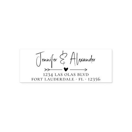 Elegante Calligraphy Script Wedding Rücksendeadres Permastempel (Design)