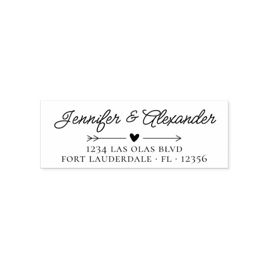 Elegante Calligraphy Script Wedding Rücksendeadres Permastempel (Design)